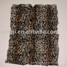 Dyed European rabbit fur plate-two color leopard spot rabbit fur skin plate